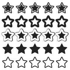 Obraz premium Five star icon vector. Rating sign