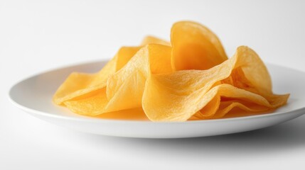 Gourmet Serving of Slightly Curled Potato Chips