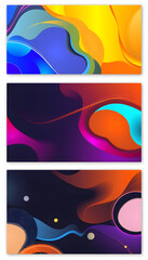Fototapeta premium Vector abstract design banner web template set collections, clipart style. isolated with white shades