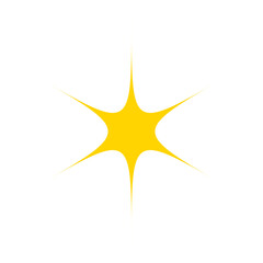 Sparkle and Shine Yellow Icons on Transparent Background. Perfect for Social Media and Business Graphics