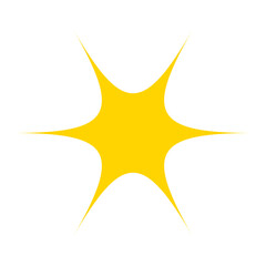 Sparkle and Shine Yellow Icons on Transparent Background. Perfect for Social Media and Business Graphics