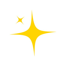 Obraz premium Sparkle and Shine Yellow Icons on Transparent Background. Perfect for Social Media and Business Graphics