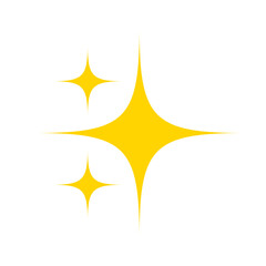 Sparkle and Shine Yellow Icons on Transparent Background. Perfect for Social Media and Business Graphics