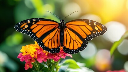 Naklejka premium Close-up of a butterfly. Selective focus