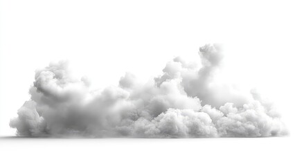 White fog texture isolated on transparent background. Steam special effect. Realistic vector fire smoke or mist. PNG, on white background