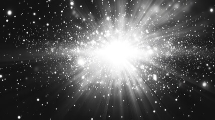 White glowing light burst explosion with transparent. Cool effect decoration with ray sparkles, on white background