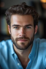 Obraz premium Man with Beard Close Up