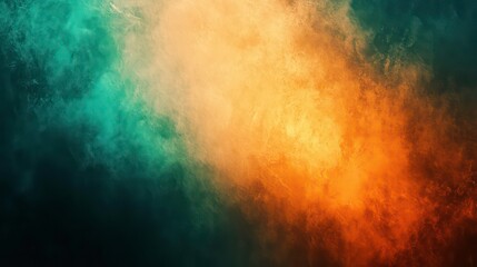 Obraz premium Abstract teal and orange smoke blend.