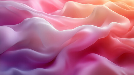 Obraz premium Soft, flowing fabric in shades of pink and purple creates dreamy atmosphere. delicate texture and gentle waves evoke sense of calm and elegance