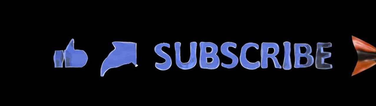 like share subscribe button with barbus fish transparent background