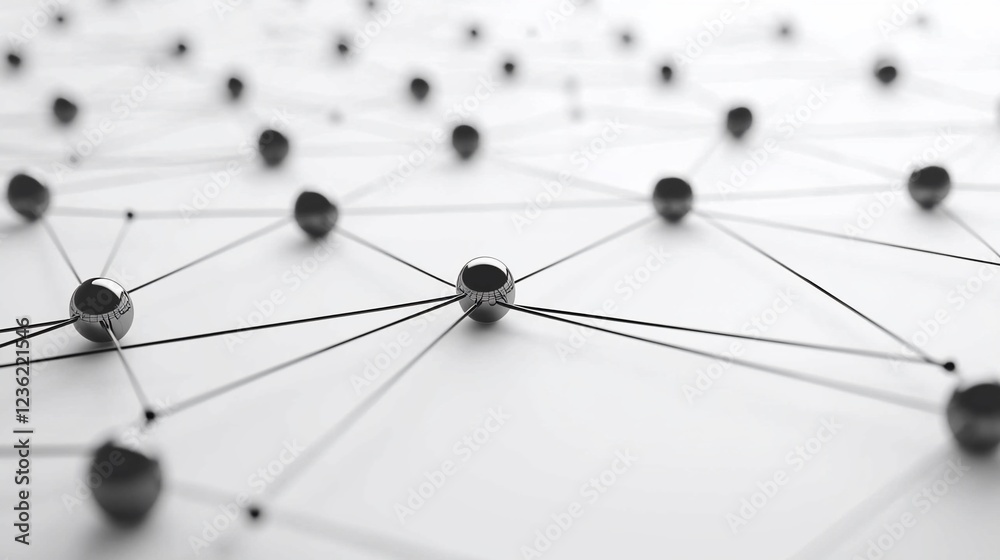 Poster Abstract network connection spheres.
