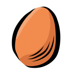 Realistic egg isolated on white background. Smooth oval shape with soft natural shadows and subtle highlights. Simple and elegant design, suitable for food, Easter or organic concepts.