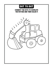 Vehicle Dots To Dot Coloring Page