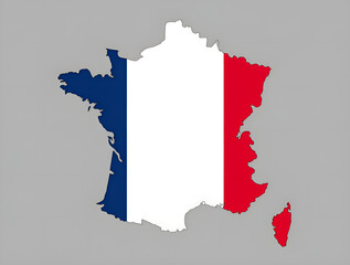 French Flag and Map 