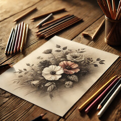 still life with flowers