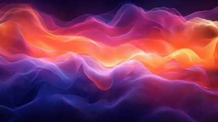 Obraz premium Abstract colorful waves flowing, dark background, digital art, website banner