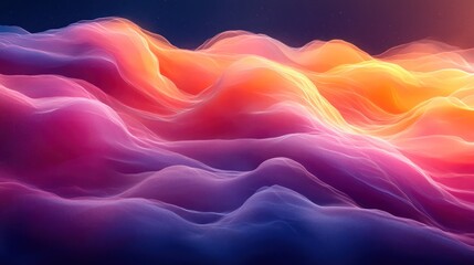 Obraz premium Abstract colorful waves, cosmic background, digital art, website banner