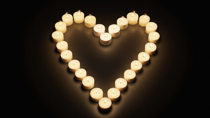 Candle, Love, Prayer, Blessing, Piety, Banquet, Birthday, Party, Date, Romance, Pursuit, Prayer, Nostalgia, Shape, Heart shaped Candle, Surprise, Lament, Memorial Service, Mourning, Missing, Hope, Rep