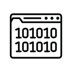 Binary Network line icon, vector, pixel perfect, illustrator file 
