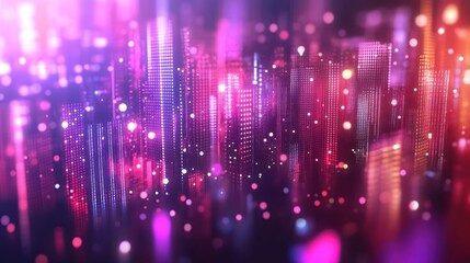 Fototapeta premium Futuristic city lights bokeh background design