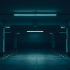 dark liminal space garage interior