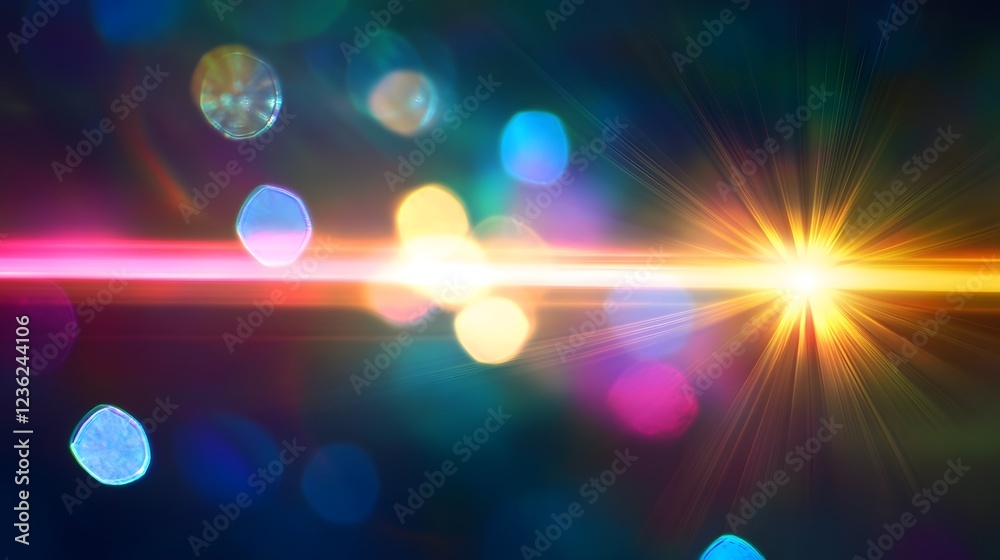 Fototapete brilliant cosmic light burst with radiant energy shimmering and shining in the abstract background p