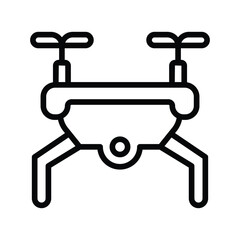 Ai Drone line icon, vector, pixel perfect, illustrator file 
