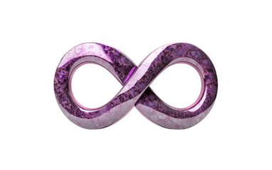 The Eternal Loop of the Stylized Purple Infinity Symbol Isolated On Transparent Background.