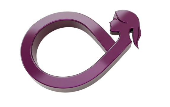 The Infinite Journey Captured in a Purple Infinity Symbol Isolated On Transparent Background.