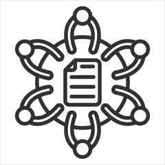 Meeting Icon Lineal Style. Vector Illustration Graphic Design