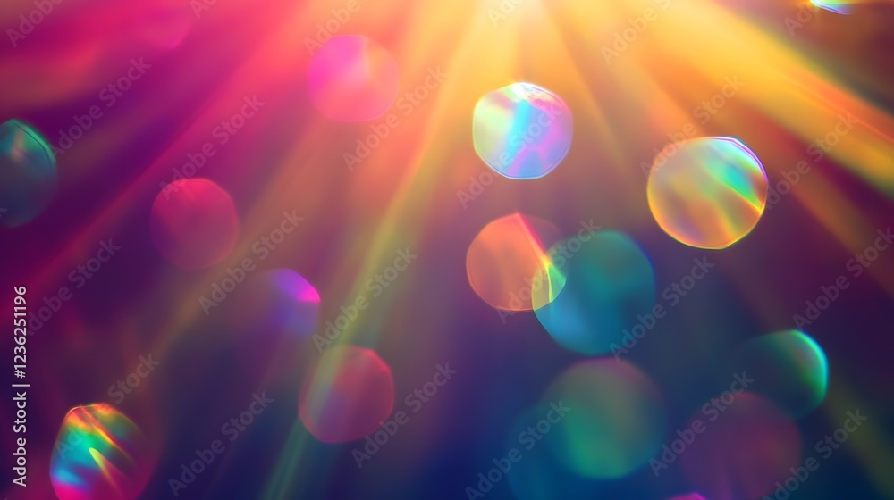 Leinwandbilder Mesmerizing abstract background featuring vibrant cosmic rays of colorful light bursting with radiant energy creating a hypnotic futuristic and ethereal visual experience that captivates the senses