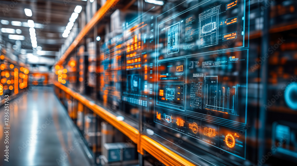 Poster ai-driven retail technology optimizing product presentation with visual automation