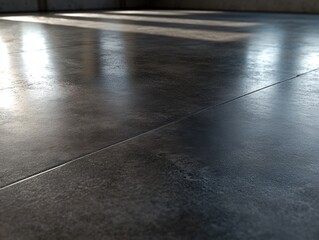Seamless Dark Grey Polished Concrete Background Industrial Space Texture Modern Environment Close-Up View Design Concept
