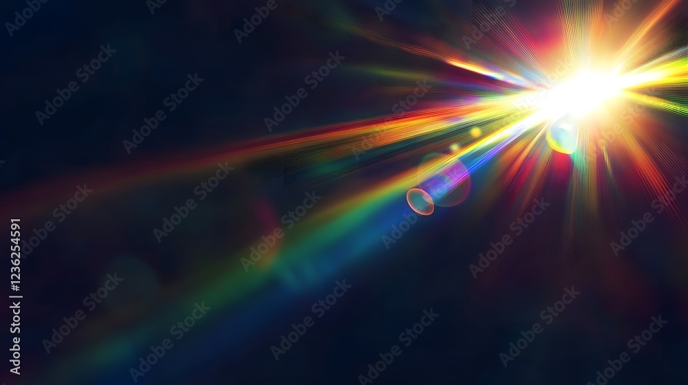 Fototapete vibrant colorful light rays bursting with radiant energy and prismatic brilliance stunning abstract 