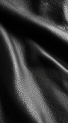 Naklejka premium Textured Dark Grey Leather Background Studio Image Soft Environment Close-up Seamless Concept
