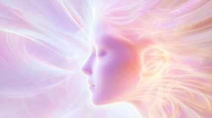 Fototapeta premium Mysterious Contoured Light Revealing Ethereal Beauty and Serenity