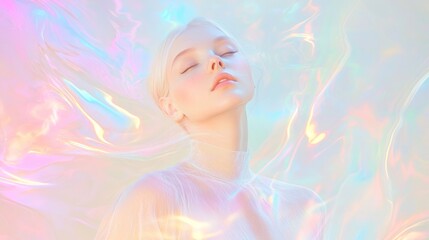 Ethereal Sheer Pastel Blouse with Dreamy Blending Effects