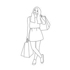 girl with shopping bag