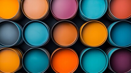 Close-up stack of oil barrels with vibrant colors reflecting natural light, creating a textured and modern industrial background
