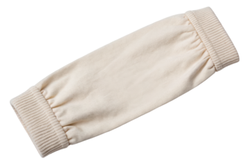 Beige fabric arm warmer isolated with transparent background
