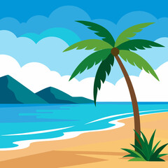 palm tree on the beach