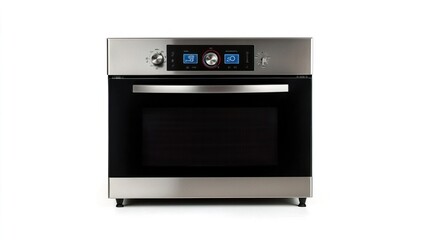 Fototapeta premium Modern Stainless Steel Kitchen Oven with Digital Controls and Display
