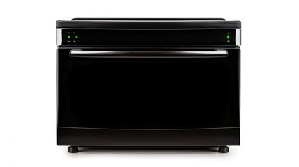 Obraz premium Modern black kitchen appliance with sleek design and LED lights