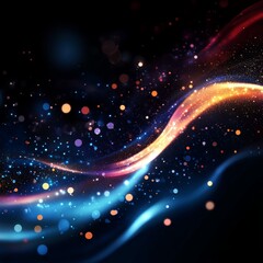 Obraz premium Vibrant Colorful Light Trails Abstract Background for Design Projects