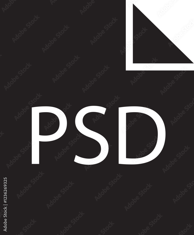 Poster file icon. format of document on computer flat symbol. psd file sign. audio extension graphic multim