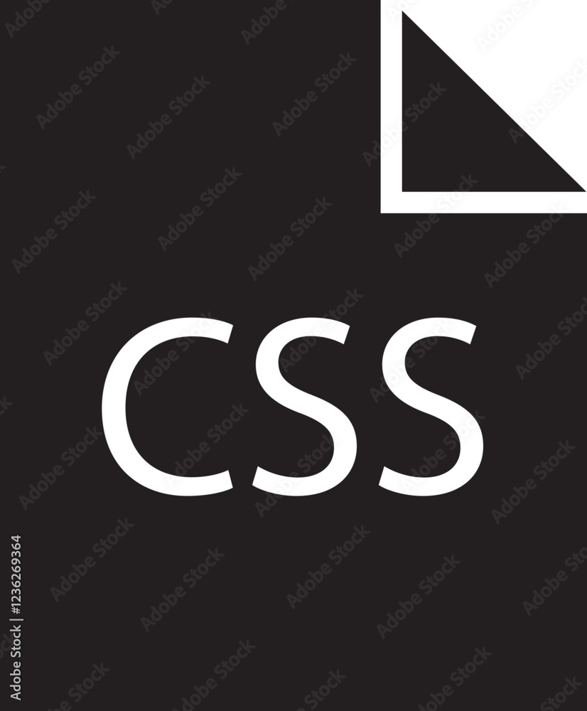 Poster file icon. format of document on computer flat symbol. css file sign. audio extension graphic multim