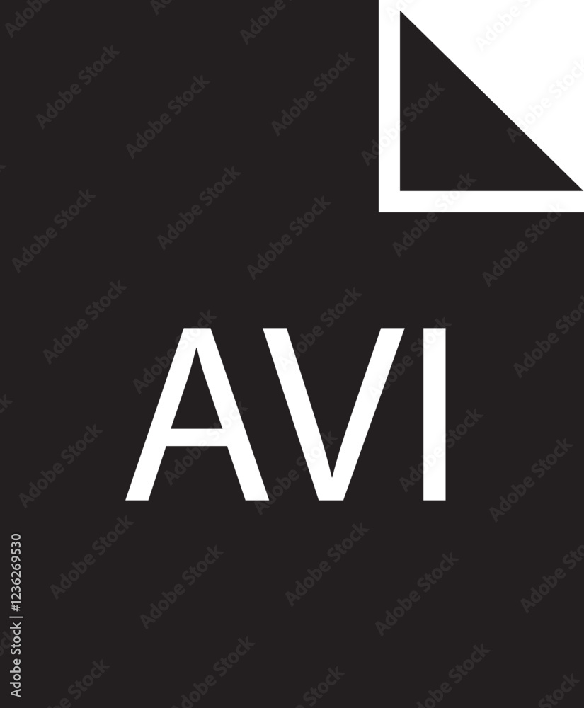 Poster file icon. format of document on computer flat symbol. avi file sign. audio extension graphic multim
