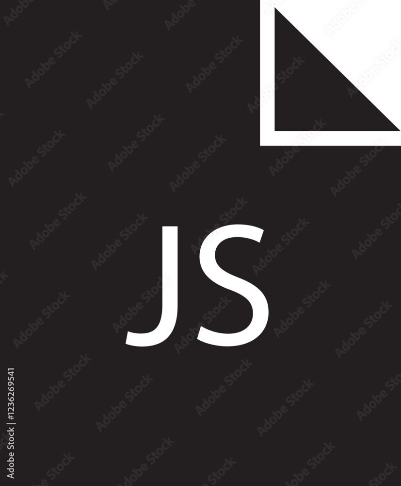 Poster file icon. format of document on computer flat symbol. js file sign. audio extension graphic multime