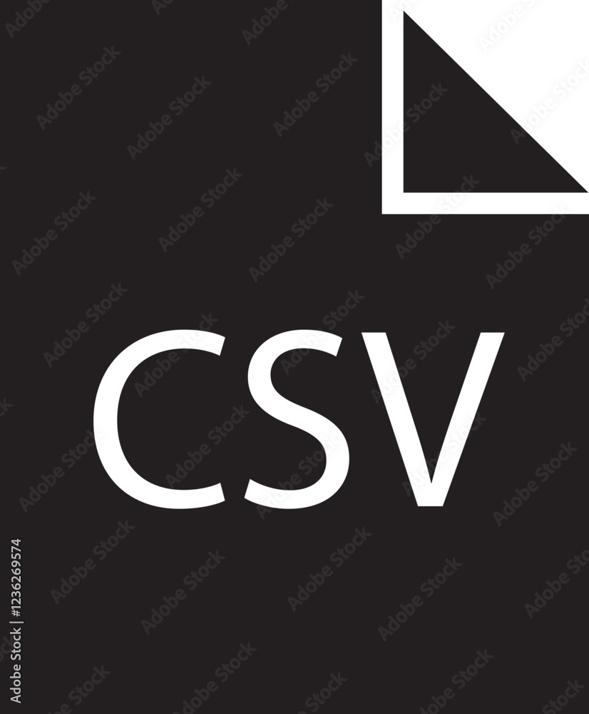 Poster file icon. format of document on computer flat symbol. csv file sign. audio extension graphic multim