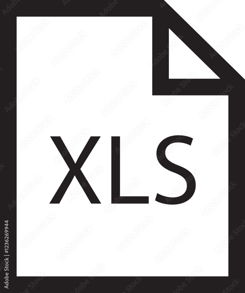 Poster file icon. format of document on computer outline symbol. xls file sign. audio extension graphic mul
